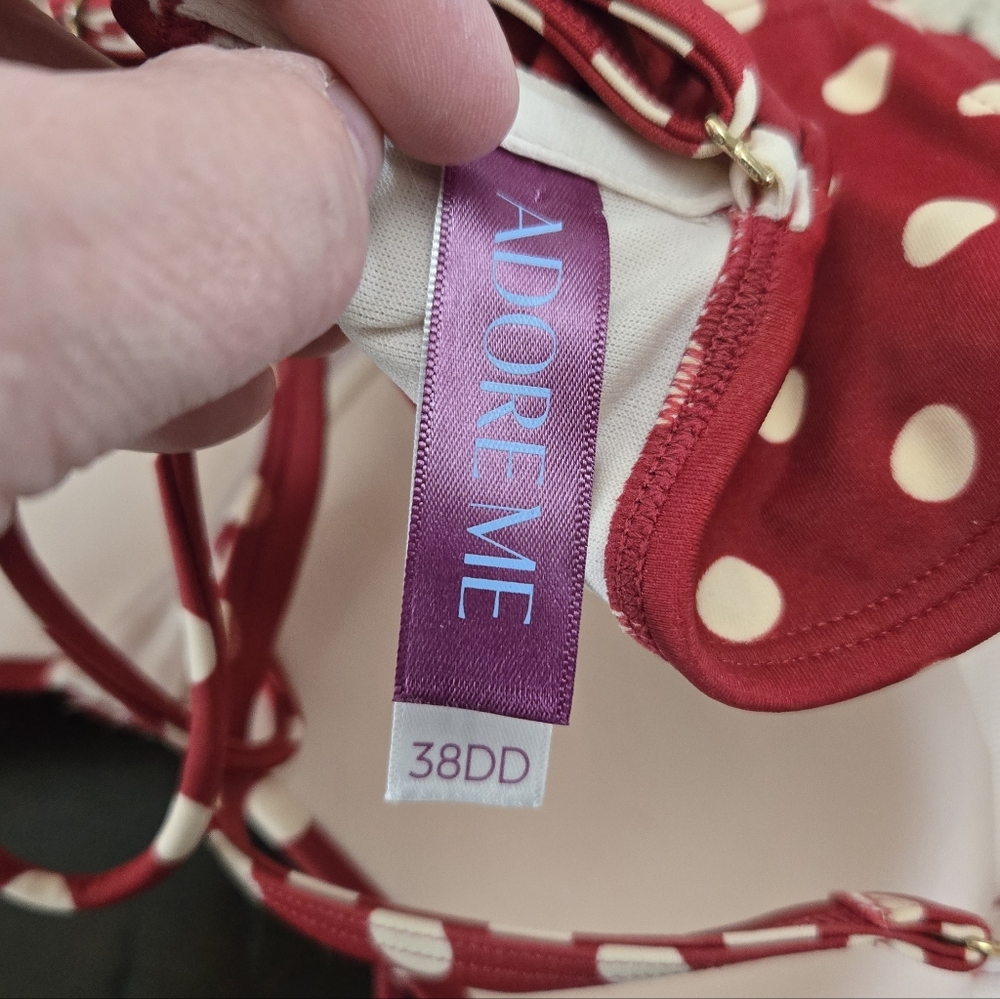 Adore Me Polka Dot bikini top sz 38dd - Picture 4 of 4